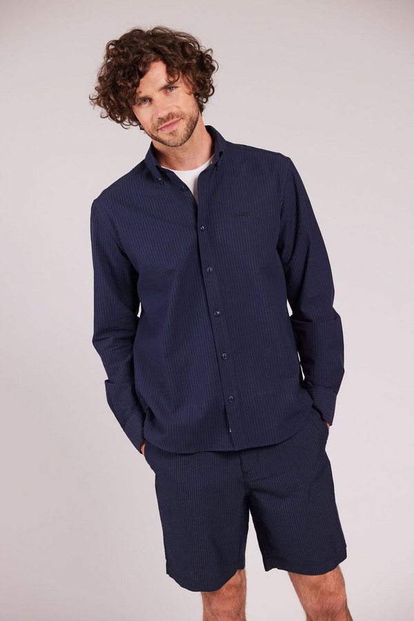 Seersucker BD Shirt Navy