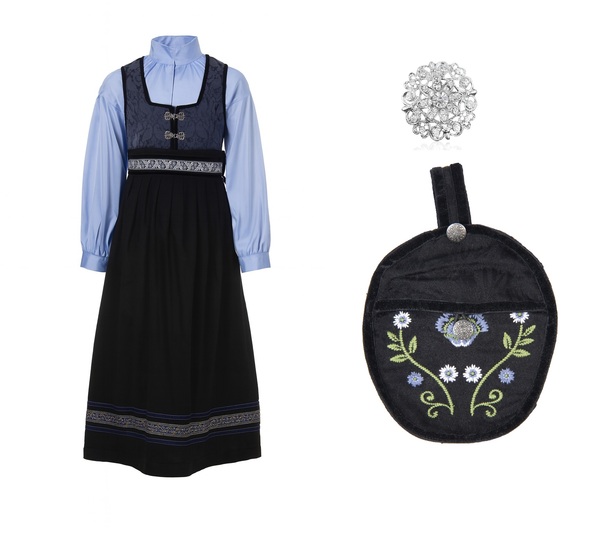 Oline Festdrakt Silkebluse Veske