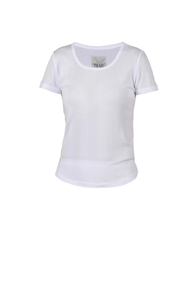 Blue Dodo Rib Tee White - Blue Sportswear