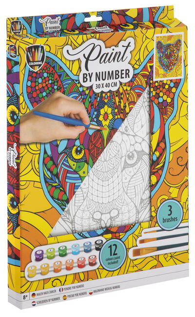 Moxy MAL PÅ NUMMER - LERRET - TIGER (30X40CM) Tiger - Salg