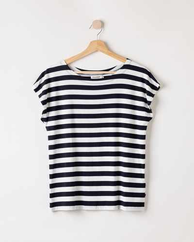 Ellen Capsleeve  Navy/White - Holebrook