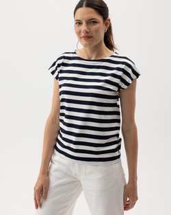 Ellen Capsleeve  Navy/White - Holebrook