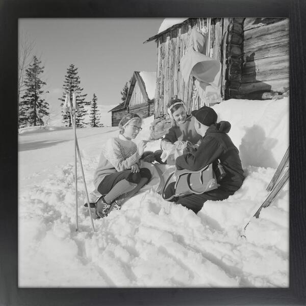 Vintage bilde "I hytteveggen"