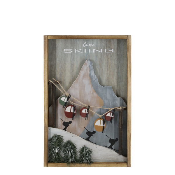 Vintage-bilde med skiheiser