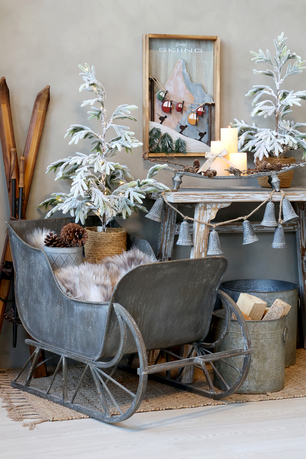 Vintage-bilde med skiheiser