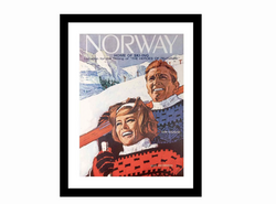  Glass picture w/frame The heroes of Telemark None - Hyttestil