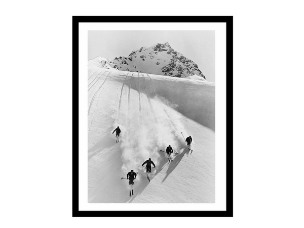 5 menn på pudderføre