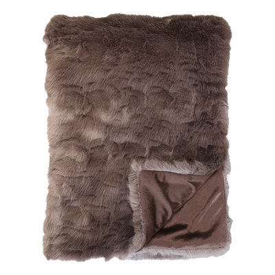 Pledd i imitert skinn. Chokolade Chokolade - Hyttestil