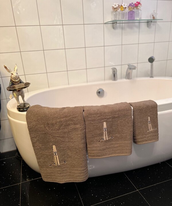 Håndkle med skimotiv Vintage