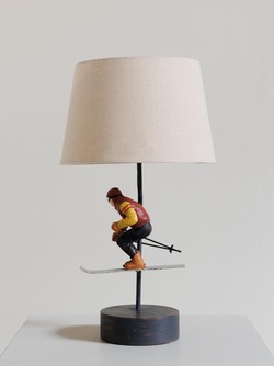 Bordlampe Vintage alpint m skjerm None - Hyttestil