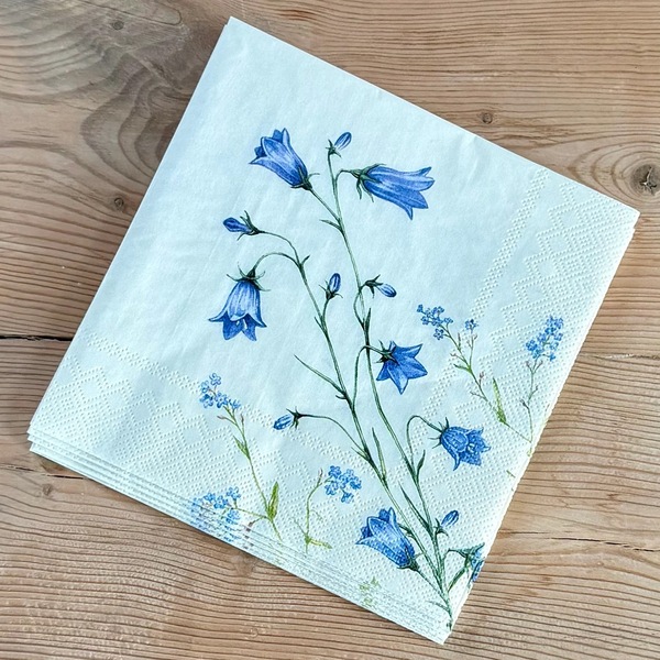 Serviett - Blåklokke 33x33cm, 20stk