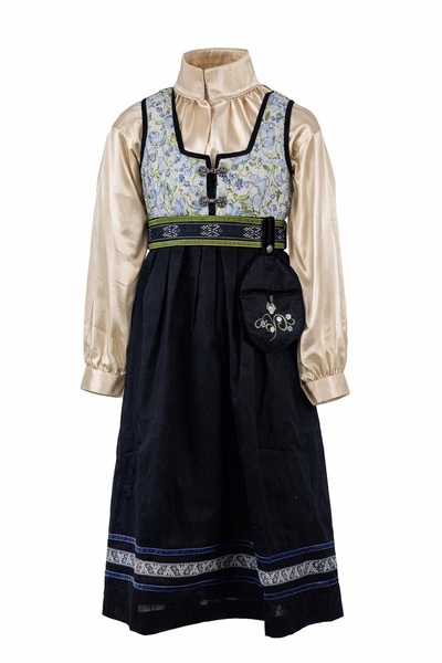 Oline Festdrakt Silkebluse Veske Botanic Champanje skjorte - Salto