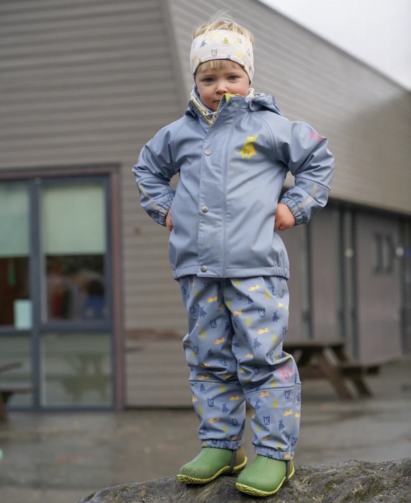 Kattnakken Regnsett Plask Mjuk Blå