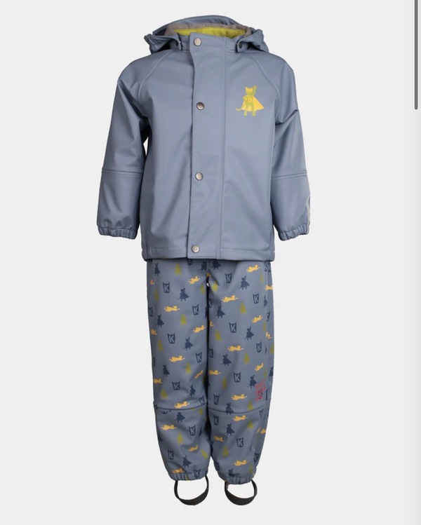 Kattnakken Regnsett Plask Mjuk Blå