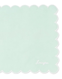 Scallop vokset lin/bomull bordbrikke Green - Lexington