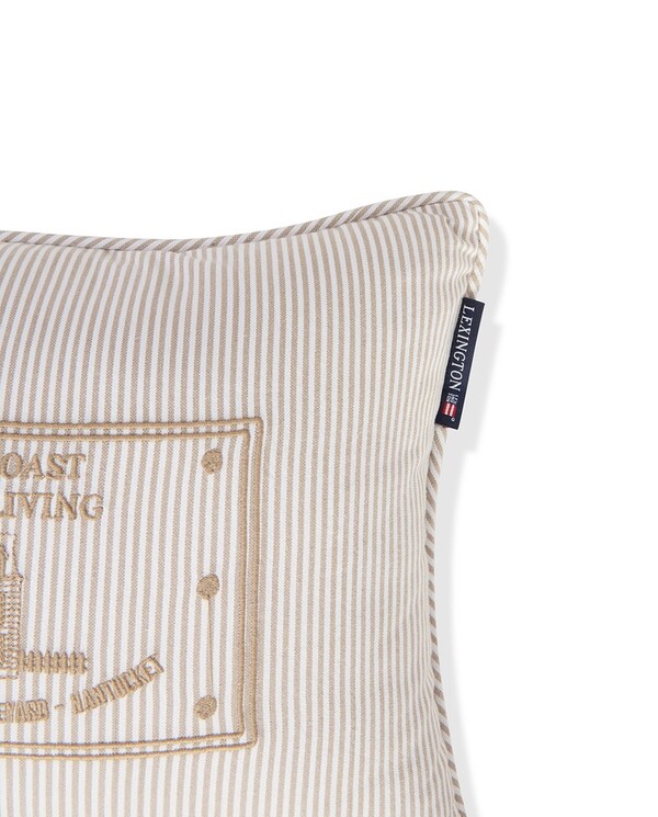 Stripet økologisk bomullspute