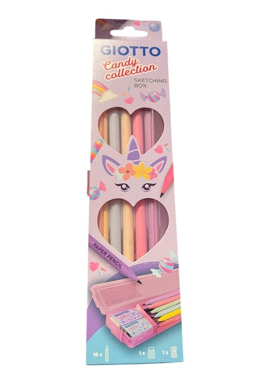 GIOTTO CANDY COLLECTION GRÅBLYANT 10 PK MED SPISSER OG VISKELÆR 10 pk - Giotto