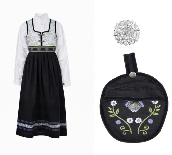 Oline Festdrakter med veske