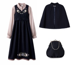 Ull Festdrakt 6-14 år med cape  marine - Name It