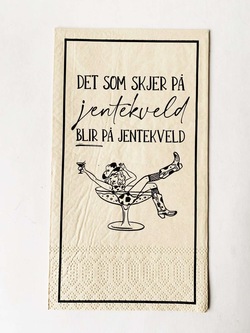 Trend Serviett - Det Som Skjer på Jentekveld, 20pk ikke relevant - Trend Design