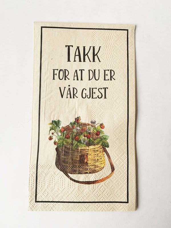 Trend Serviett - Takk for at du er vår Gjest, 20pk