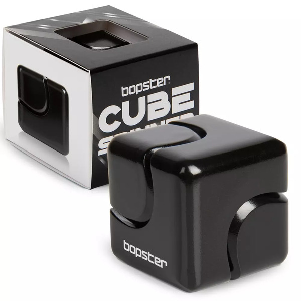 BOPSTER FIDGET KUBE SPINNER - SVART