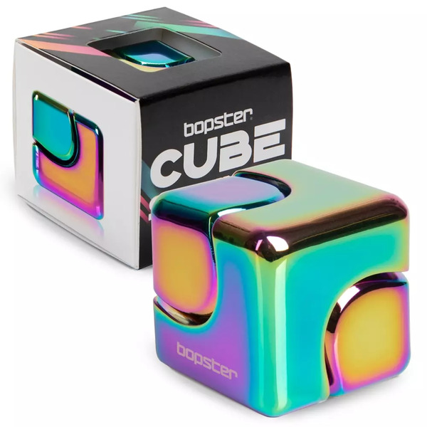 BOPSTER FIDGET KUBE SPINNER - FLERFARGET METALLISK