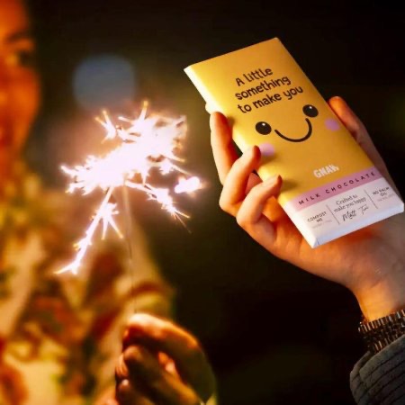 GNAW ‘Something To Make You Smile’ Milk Choc 80g