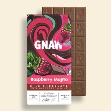 GNAW Milk Raspberry Mojito 80g