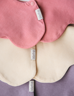 Blomst Bib 3-pakning - rosa/honning/lilla - Lillefrø