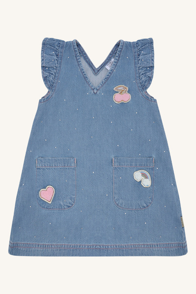 HC KAROLINE SPARKLING DENIMKJOLE Blue Denim  - Hust & Claire