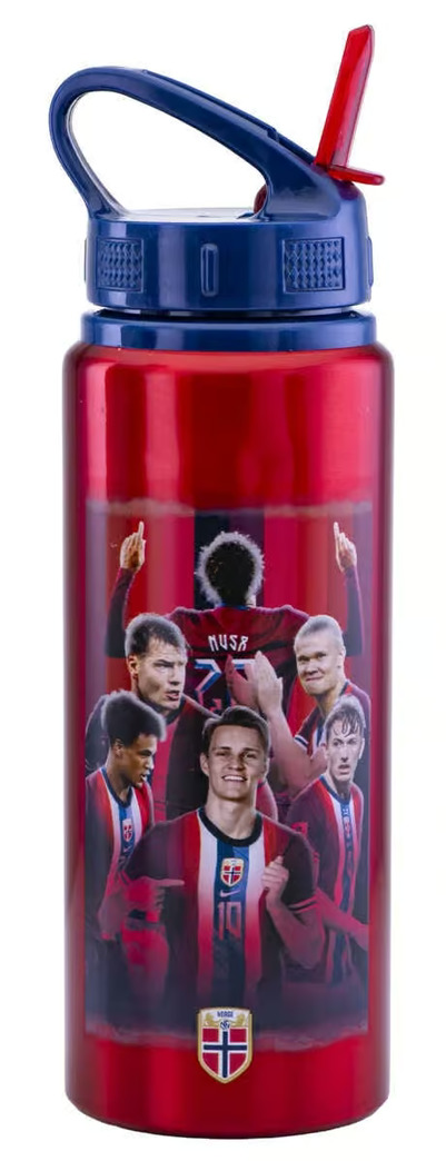 Norge Aluminium Drikkeflaske 730ml Rød - Norge