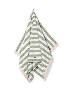 Lexington Stripete Håndkle - Vintage Green/Hvit, 100x150cm Vintage Green/Hvit - Lexington