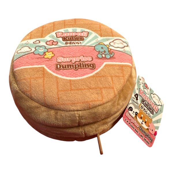 Kawaii Dumpling veske m/ 2stk clip bamser