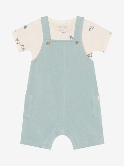 FIXONI ROMPER-SETT SHORTS/KORT ARM Sjøgrønn - Fixoni