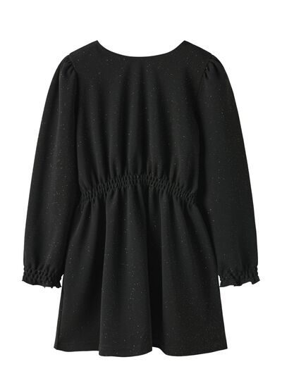 NKFROKA LS WAIST DRESS Black O-neck - Name It