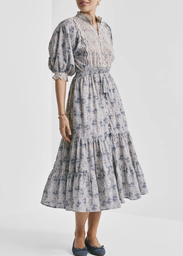 Cotton Slub Midi Dress