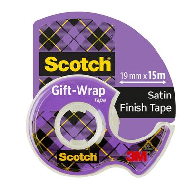 Tape SCOTCH Gift Wrap 19mmx15m klar - Kontorutstyr