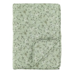 Aix Quilt m/blomster Grønn - Chic Antique