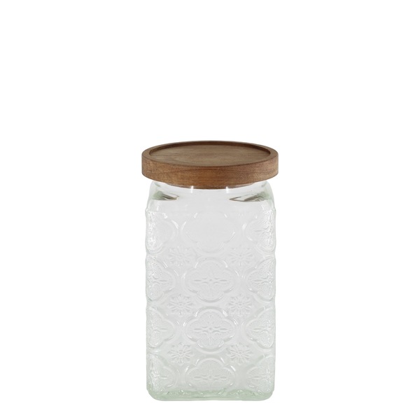 Oppbevaringsglass m/Blomstermønster 1L