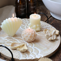 Vienne Kulelys m/Blomstermønster  Latte - Chic Antique