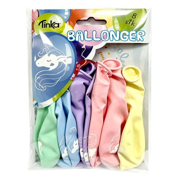 BALLONGER UNICORN PASTELL 10 PK