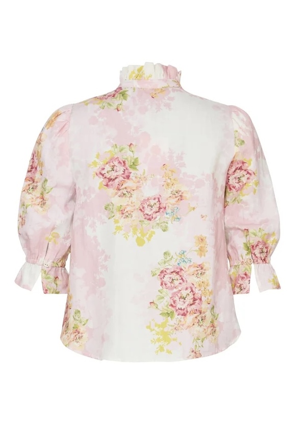 Linen Ruffle Blouse