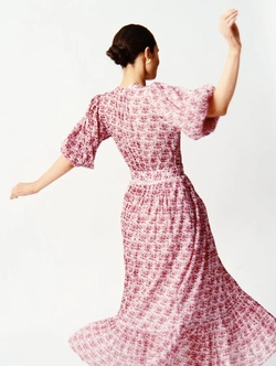 Twisted Midi Dress Wildflowers - by TiMo