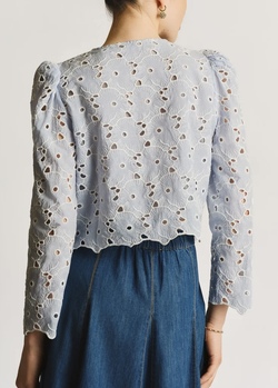 Broderie Anglaise Jacket Light blue - by TiMo