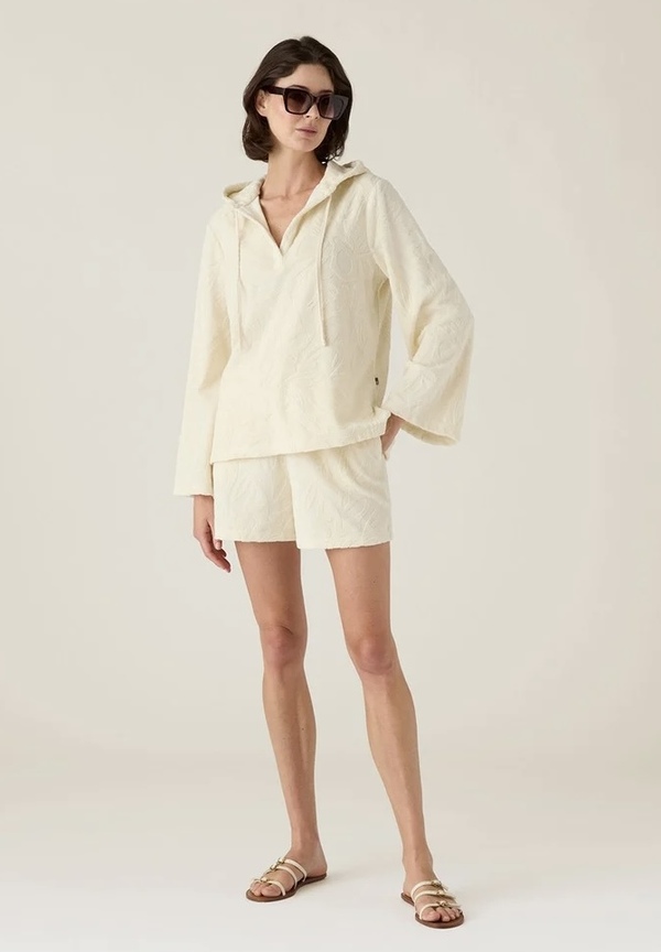 Økologisk bomullsfrottéshorts, offwhite