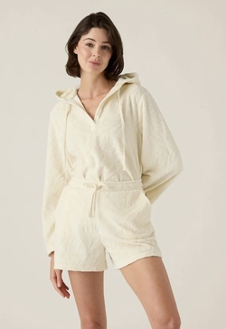 Økologisk bomullsfrottéshorts, offwhite Offwhite - Lexington