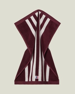 Lexington Stripet Frottéhåndkle - Fiken/Snøhvit Fig/Snøhvit 70x130cm - Lexington