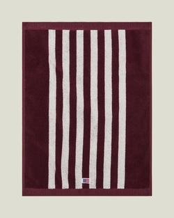 Lexington Stripet Frottéhåndkle - Fiken/Snøhvit Fig/Snøhvit 30x50cm - Lexington