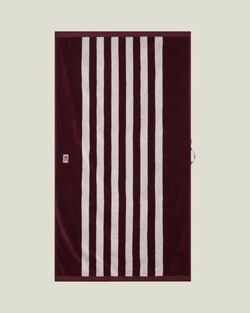 Lexington Stripet Frottéhåndkle - Fiken/Snøhvit Fig/Snøhvit 30x50cm - Lexington
